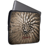 Laptop-Computer Hülsen-Agaven-SpitzeSepia Brown Laptopschutzhülle (Vorne Rechts)
