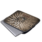 Laptop-Computer Hülsen-Agaven-SpitzeSepia Brown Laptopschutzhülle (Vorne Knopf)