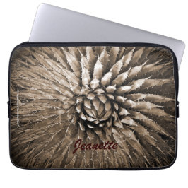 Laptop-Computer Hülsen-Agaven-SpitzeSepia Brown Laptopschutzhülle