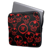 Laptop-Computer Hülsen-kleine Kuchen mit Monogramm Laptopschutzhülle (Vorderseite Links)