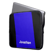 Laptop-Computer Hülsen-Königsblau und Schwarzes Laptopschutzhülle (Vorderseite Links)