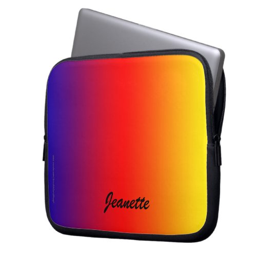 Laptop-Computer Hülsen-Regenbogen-klare Farben Laptopschutzhülle (Vorderseite Links)