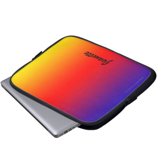 Laptop-Computer Hülsen-Regenbogen-klare Farben Laptopschutzhülle (Vorne Knopf)