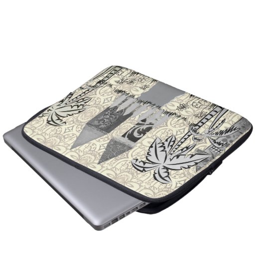 Laptop Cover - Garden Towers-2 (Vorne Knopf)