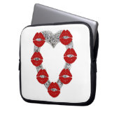 Laptop Diamond Herz mit Küssen Laptopschutzhülle (Vorderseite Links)