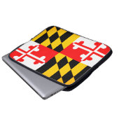 Laptop-Fall für die Staatsflagge von Maryland Laptopschutzhülle (Vorne Knopf)
