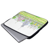 Laptop-Gehäuse mit Beachy-Hütten Laptopschutzhülle (Vorne Knopf)