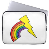 Laptop-Gehäuse mit Regenbogen und gelbem Blitzschl Laptopschutzhülle (Vorderseite)