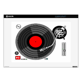 Laptop-Haut Vektor DJ-Turntable städtische Laptop Skin