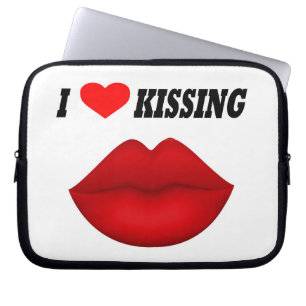 Laptop-Hülle Ich liebe Küssen Laptopschutzhülle