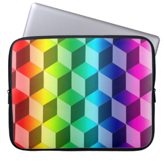 Laptop-Hülle - Illusion von Regenbogenblöcken Laptopschutzhülle
