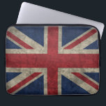 Laptop-Hülle Laptopschutzhülle<br><div class="desc">Die Flagge des Vereinigten Königreichs,  die Union Jack,  ist hier mit einem Vintagen Grunge-Look vertreten. Er ist in britischem Rot,  Weiß und Blau gehalten und hat ein rustikales,  abgenutztes Aussehen.</div>