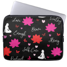 Laptop-Hülle Lotusblume Selbstliebe-Design-Tasche 