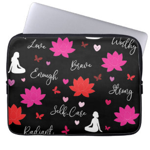 Laptop-Hülle Lotusblume Selbstliebe-Design-Tasche  Laptopschutzhülle