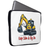 Laptop-Hülle mit Bagger-Motiv: Keep Calm Dig On Laptopschutzhülle (Vorne Rechts)