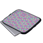 Laptop-Hülle mit lebendigem, symmetrischem Muster Laptopschutzhülle (Vorne Knopf)