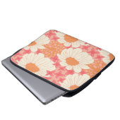Laptop-Hülle mit rosa Blumenmuster Laptopschutzhülle (Vorne Knopf)
