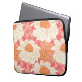 Laptop-Hülle mit rosa Blumenmuster Laptopschutzhülle (Vorderseite Links)