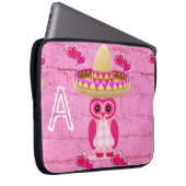 Laptop-Hülle Rosa Eule Laptopschutzhülle (Vorne Rechts)