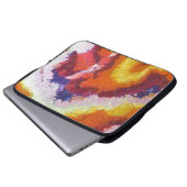 Laptop-Hülse 15" Ölgemälde heißes Felsen-Magma 2 Laptopschutzhülle (Vorne Knopf)