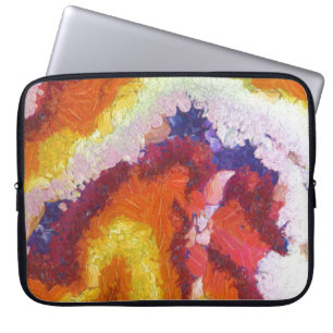 Laptop-Hülse 15" Ölgemälde heißes Felsen-Magma 2 Laptopschutzhülle