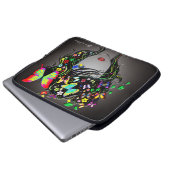 Laptop-Hülse des Schmetterlings-Mädchen-1 Laptopschutzhülle (Vorne Knopf)