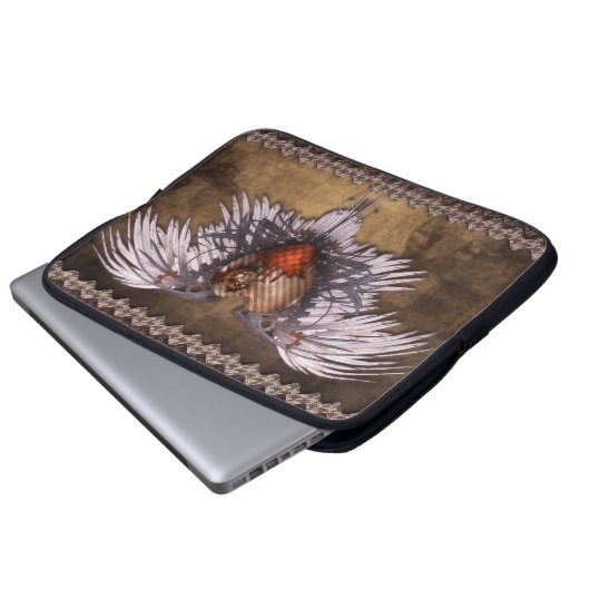 Laptop-Hülse - Flügel des Dampfs Laptopschutzhülle (Vorne Knopf)