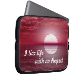 Laptop-Hülse - kein Bedauern-motivierend Zitat Laptopschutzhülle (Vorne Rechts)