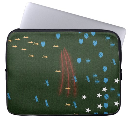 Laptop-Hülse - laufen Sie in das Waldthema Laptopschutzhülle (Vorderseite)