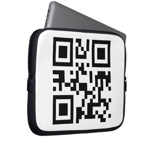 Laptop-Hülse mit QR Code Laptopschutzhülle (Vorne Rechts)