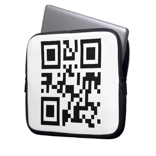 Laptop-Hülse mit QR Code Laptopschutzhülle (Vorderseite Links)