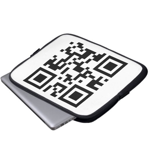 Laptop-Hülse mit QR Code Laptopschutzhülle (Vorne Knopf)