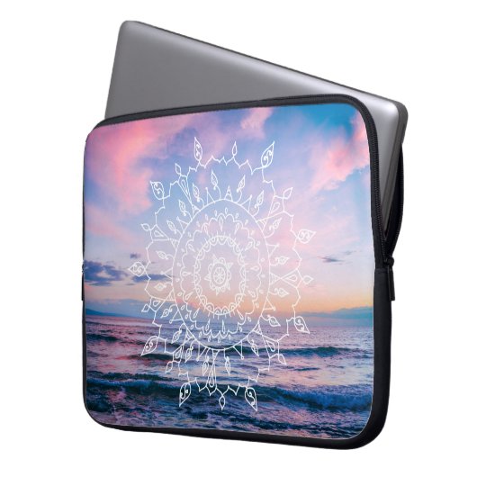 Laptop-Hülse Ozean Boho Mandala-| Laptopschutzhülle (Vorderseite Links)