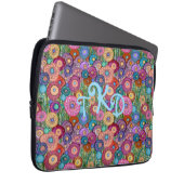 LAPTOP-HÜLSEN-ABSTRAKTES KREISEbrite-MONOGRAMM Laptopschutzhülle (Vorne Rechts)