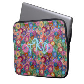 LAPTOP-HÜLSEN-ABSTRAKTES KREISEbrite-MONOGRAMM Laptopschutzhülle (Vorderseite Links)