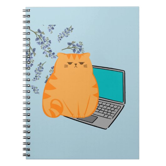 Laptop-Katze Notizblock (Vorderseite)