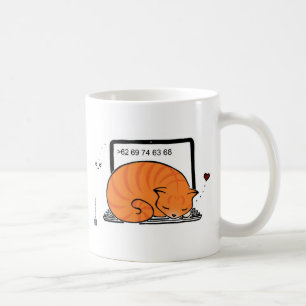 Laptop-Katzen-Bett (orange Tabby) Kaffeetasse