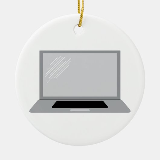 Laptop Keramik Ornament (Vorne)