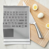 Laptop Keys 2026 Kalender Nähen Schriftart Tee Geschirrtuch (Viertel Falte)