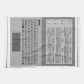 Laptop Keys 2026 Kalender Nähen Schriftart Tee Geschirrtuch (Horizontal)