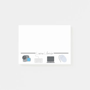 Laptop Lifestyle Emojis Post-it Klebezettel