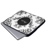 Laptop-Monogramm Sleeves Blumenmotiv (Vorne Knopf)
