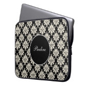 Laptop-Monogramm Sleeves Damast (Vorderseite Links)