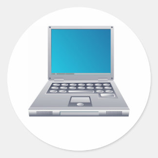 Laptop Runder Aufkleber