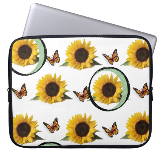 Laptop-Schläfchen Blumenblume Laptopschutzhülle (Vorderseite)