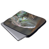 Laptop-Schläfchen mit Kopf der farbenfrohen Iguana Laptopschutzhülle (Vorne Knopf)