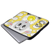 Laptop-Schläfenschlauch Sun Wolken gelb Laptopschutzhülle (Vorne Knopf)