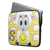 Laptop-Schläfenschlauch Sun Wolken gelb Laptopschutzhülle (Vorderseite Links)