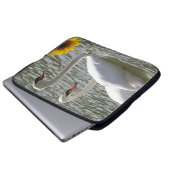 Laptop Schlauch Swan Sonnenblume Laptopschutzhülle (Vorne Knopf)
