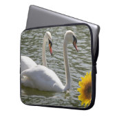 Laptop Schlauch Swan Sonnenblume Laptopschutzhülle (Vorderseite Links)